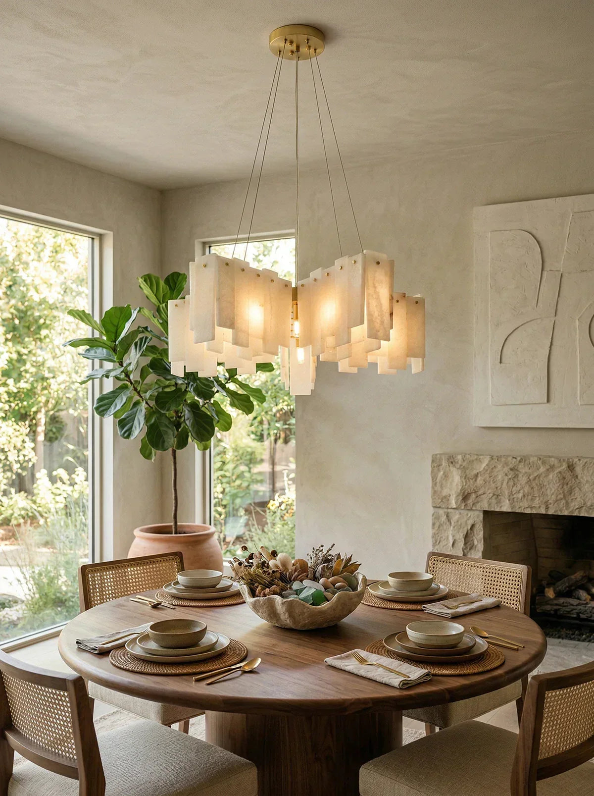 Alabaster Modern Cascade Tiered Chandelier – Alabaster detail 16