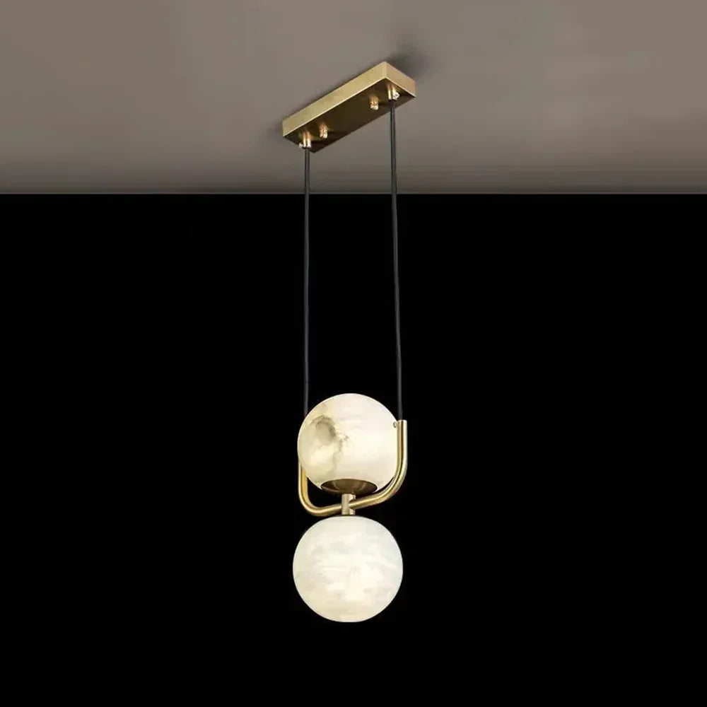 Alabaster Modern Copper Pendant Light – Alabaster detail 10
