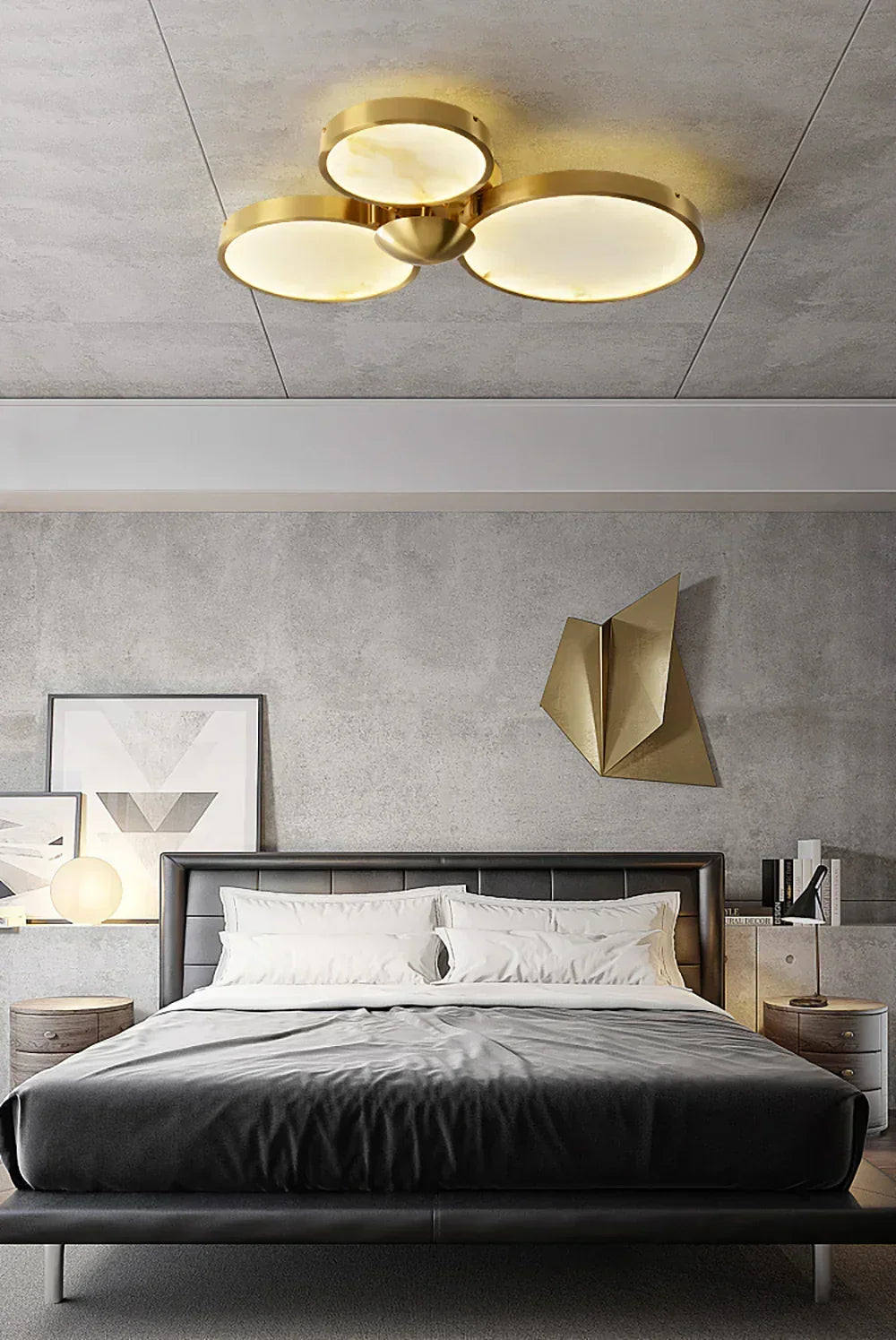 Alabaster Modern Disc Ceiling Light – Alabaster detail 4