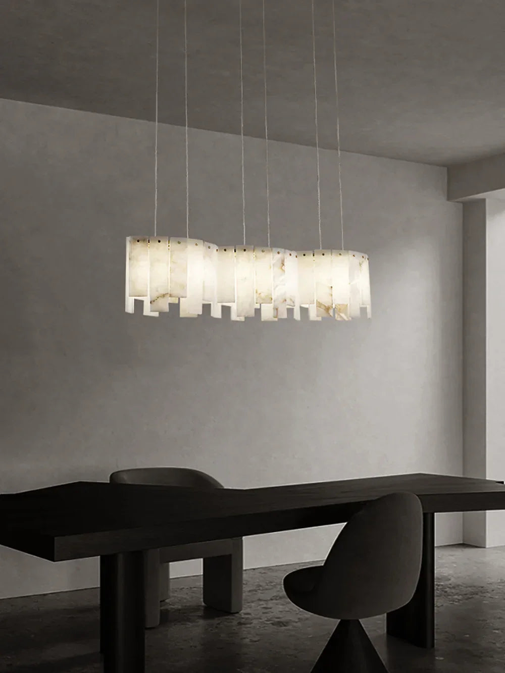 Alabaster Modern Layering Chandelier – Alabaster detail 8
