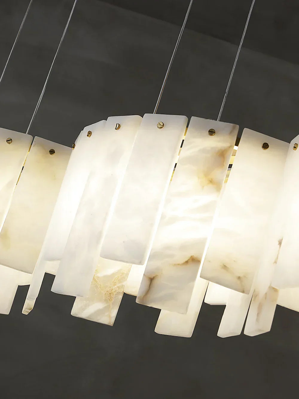 Alabaster Modern Layering Chandelier – Alabaster detail 13