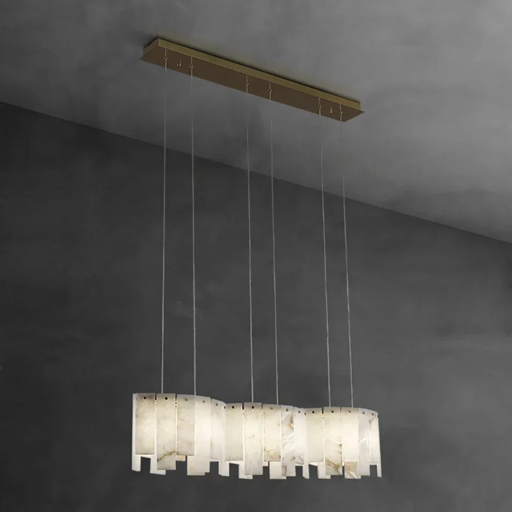 Alabaster Modern Layering Chandelier – Alabaster detail 10