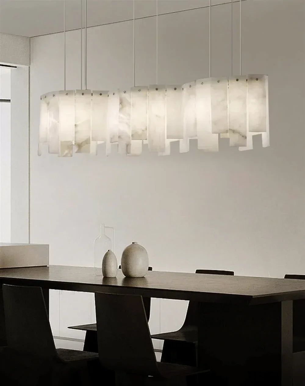 Alabaster Modern Layering Chandelier – Alabaster detail 6