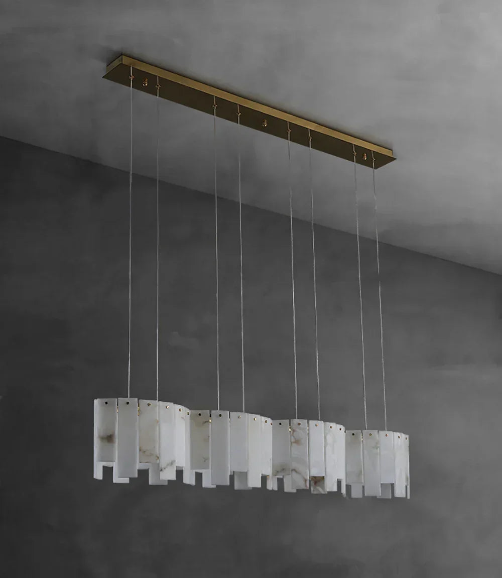 Alabaster Modern Layering Chandelier – Alabaster detail 17