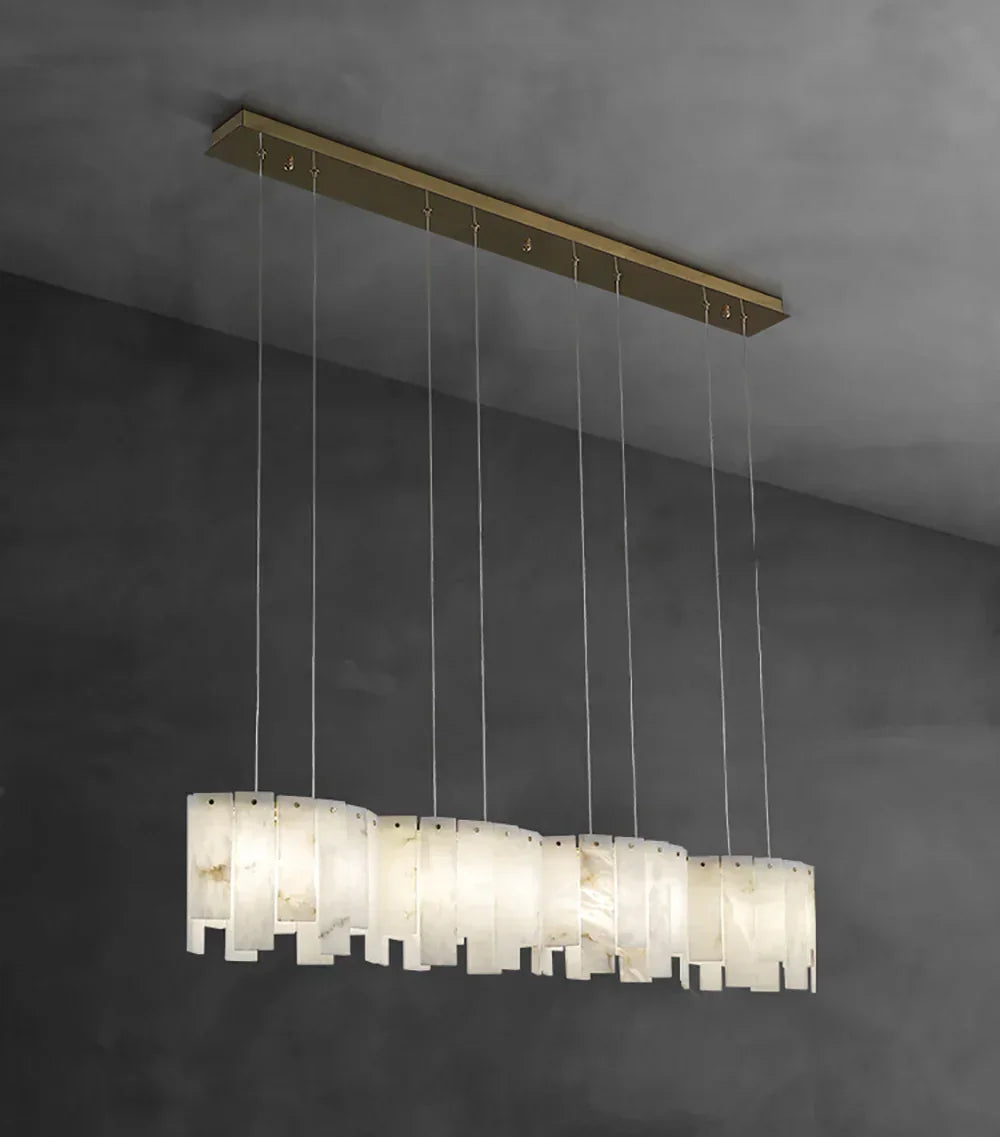 Alabaster Modern Layering Chandelier – Alabaster detail 11