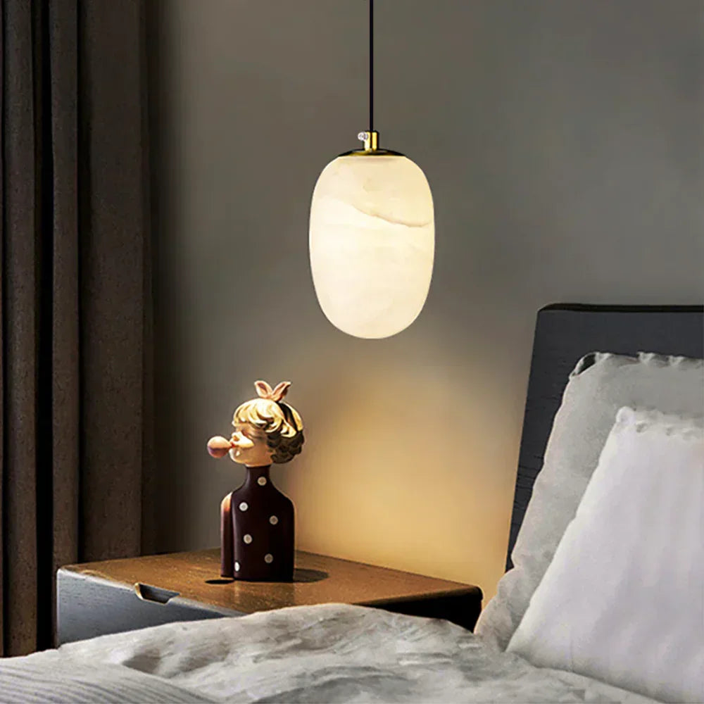 Alabaster Modern Pebble Pendant Lamp – Alabaster detail 3