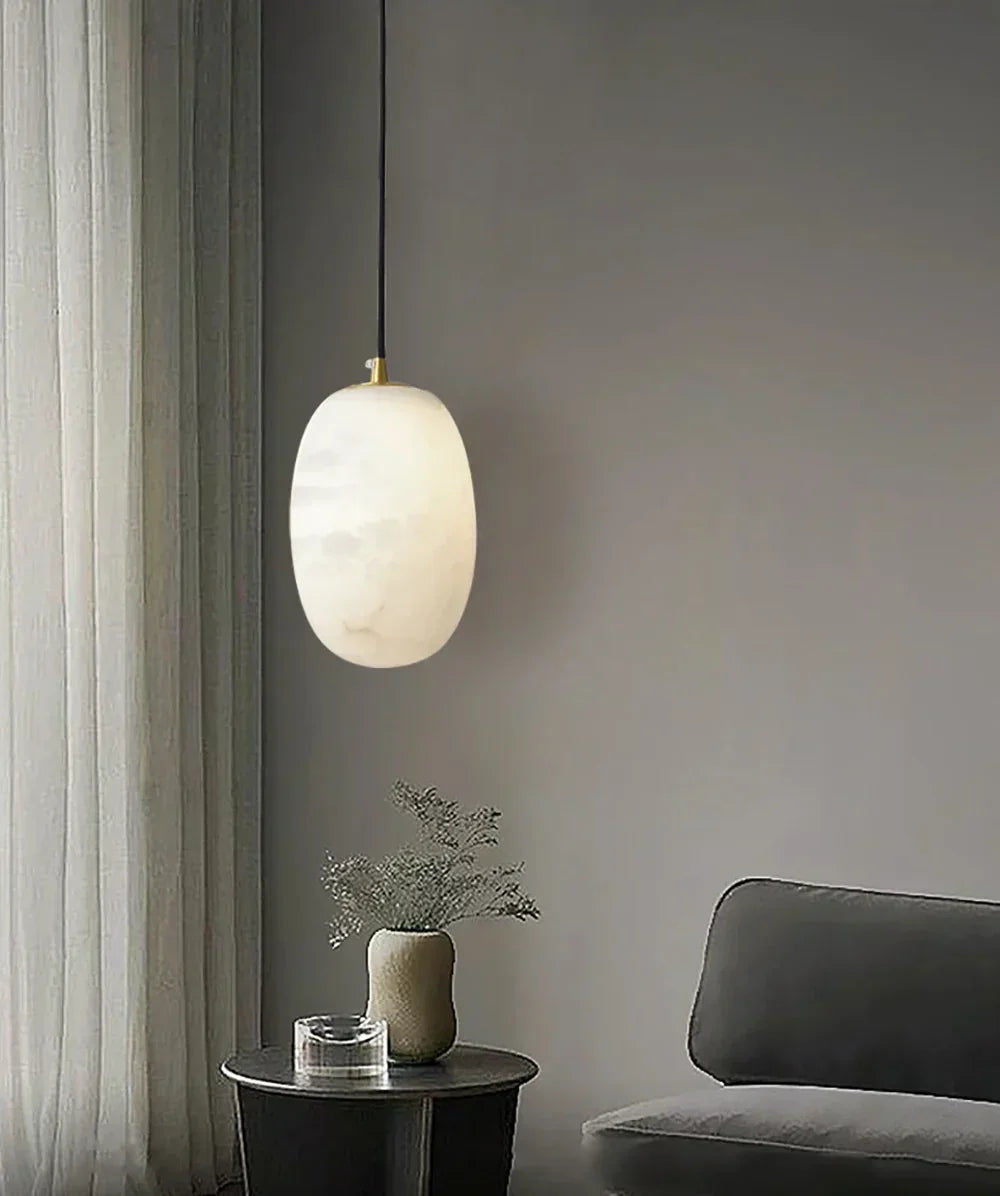 Alabaster Modern Pebble Pendant Lamp – Alabaster detail 8