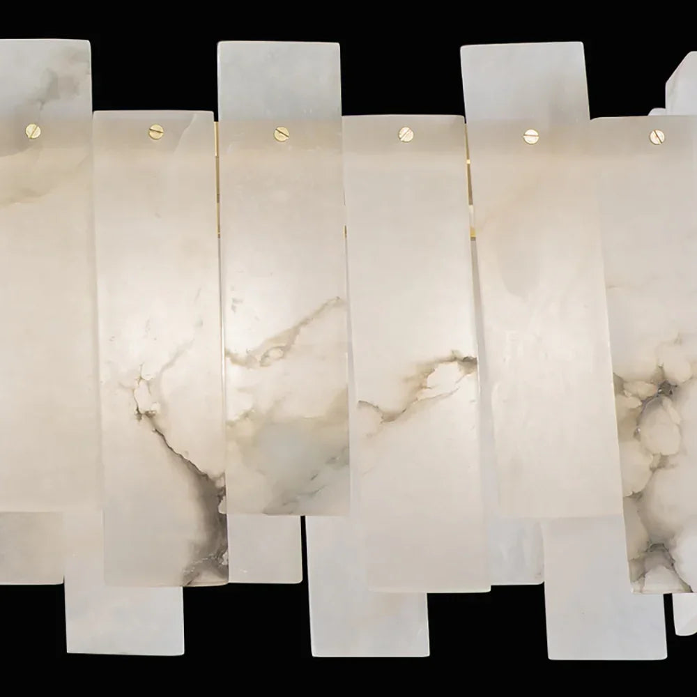 Alabaster Rectangular Linear Chandelier – Alabaster detail 10