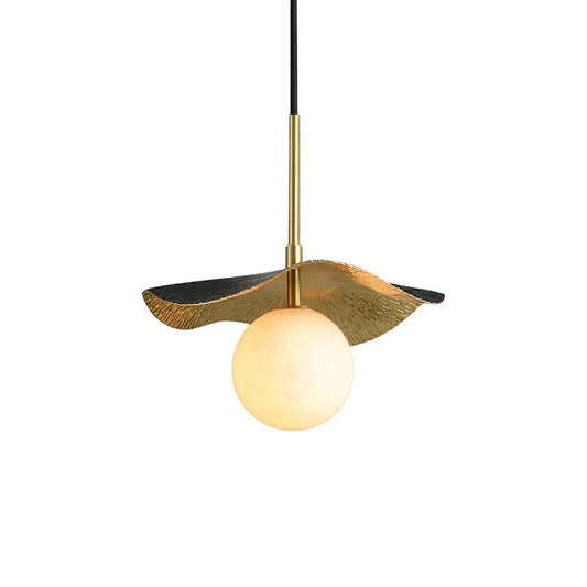 Alabaster Montera Brass Pendant Light