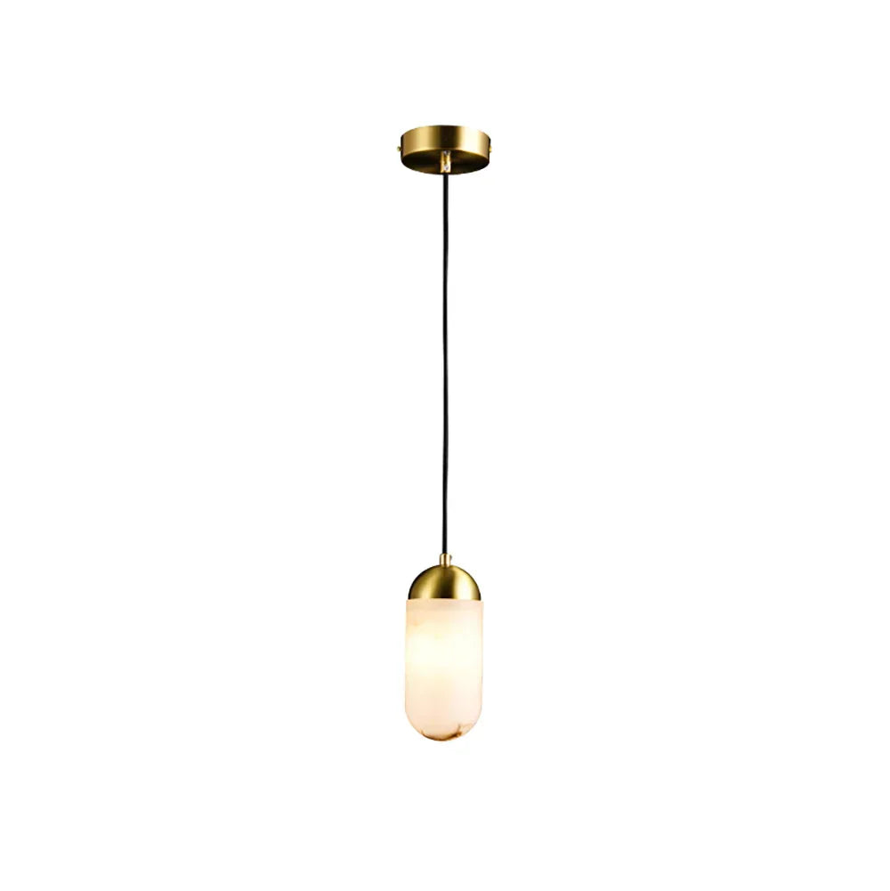 Alabaster Moonshade Copper Pendant Lamp – Alabaster detail 13