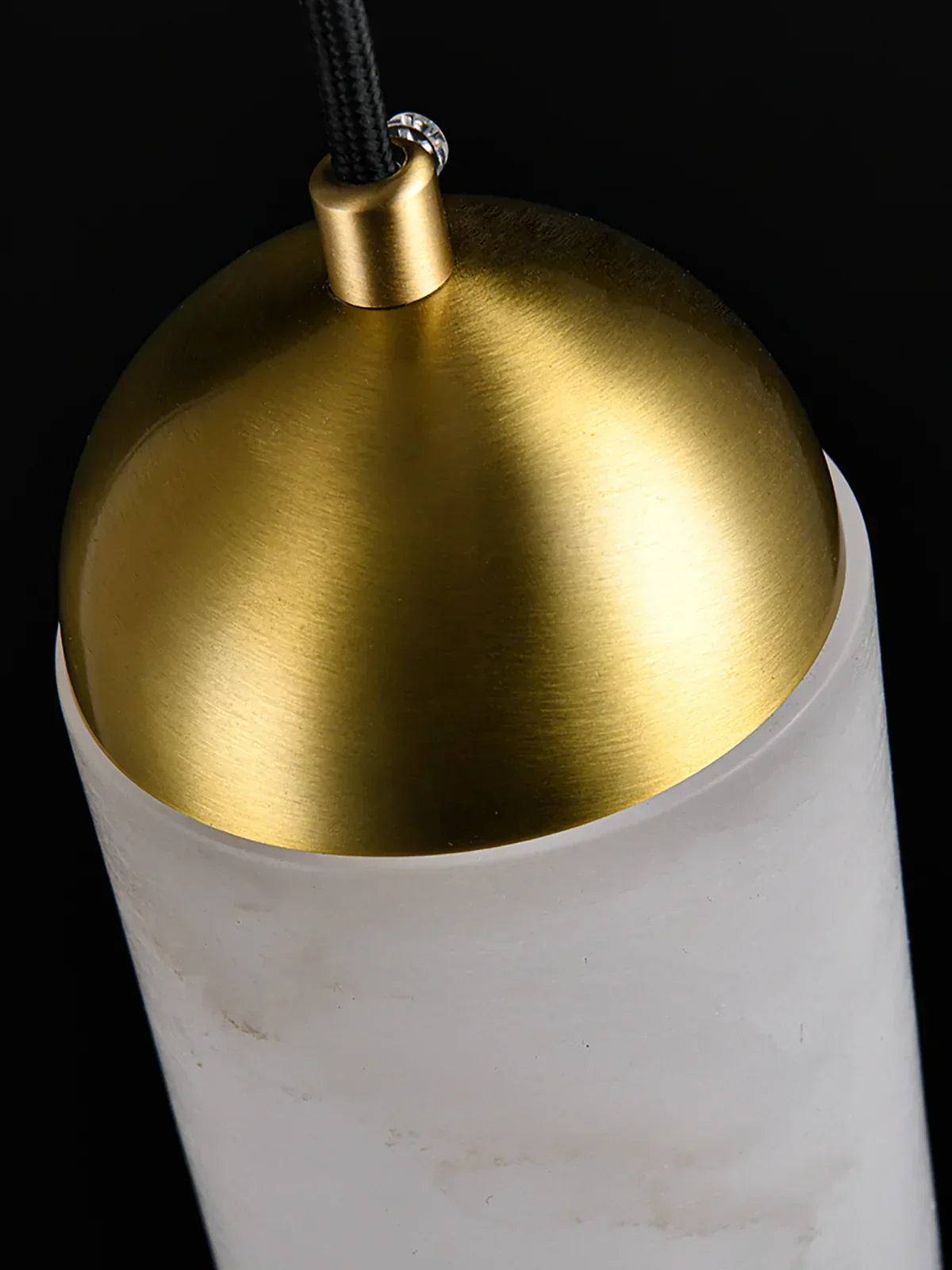 Alabaster Moonshade Copper Pendant Lamp – Alabaster detail 9