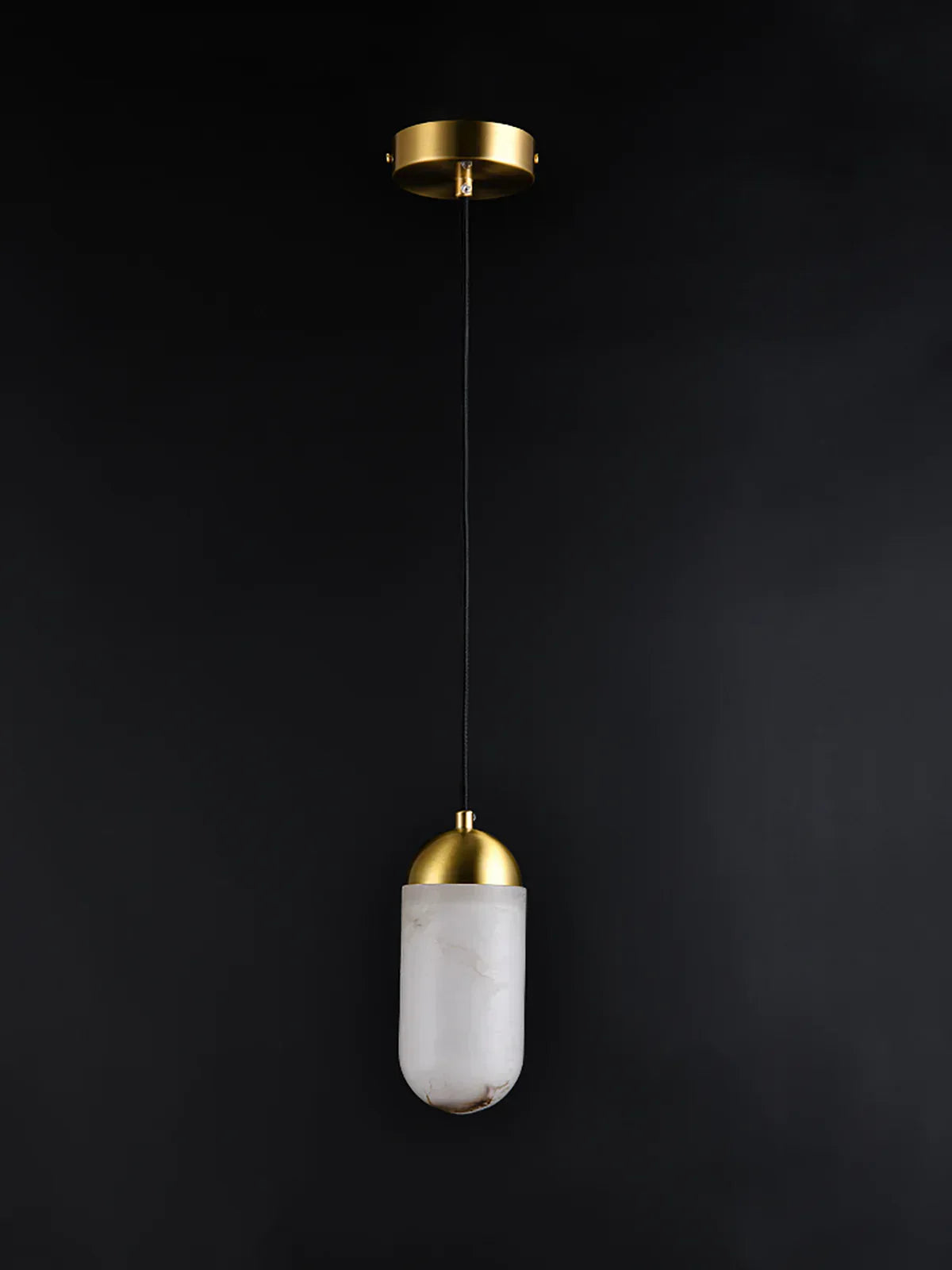 Alabaster Moonshade Copper Pendant Lamp – Alabaster detail 12