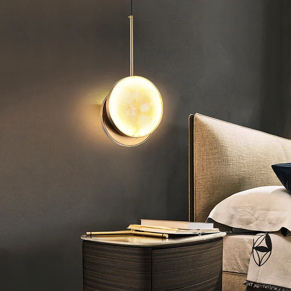 Alabaster Moonshade Pendant Light – Alabaster detail 2