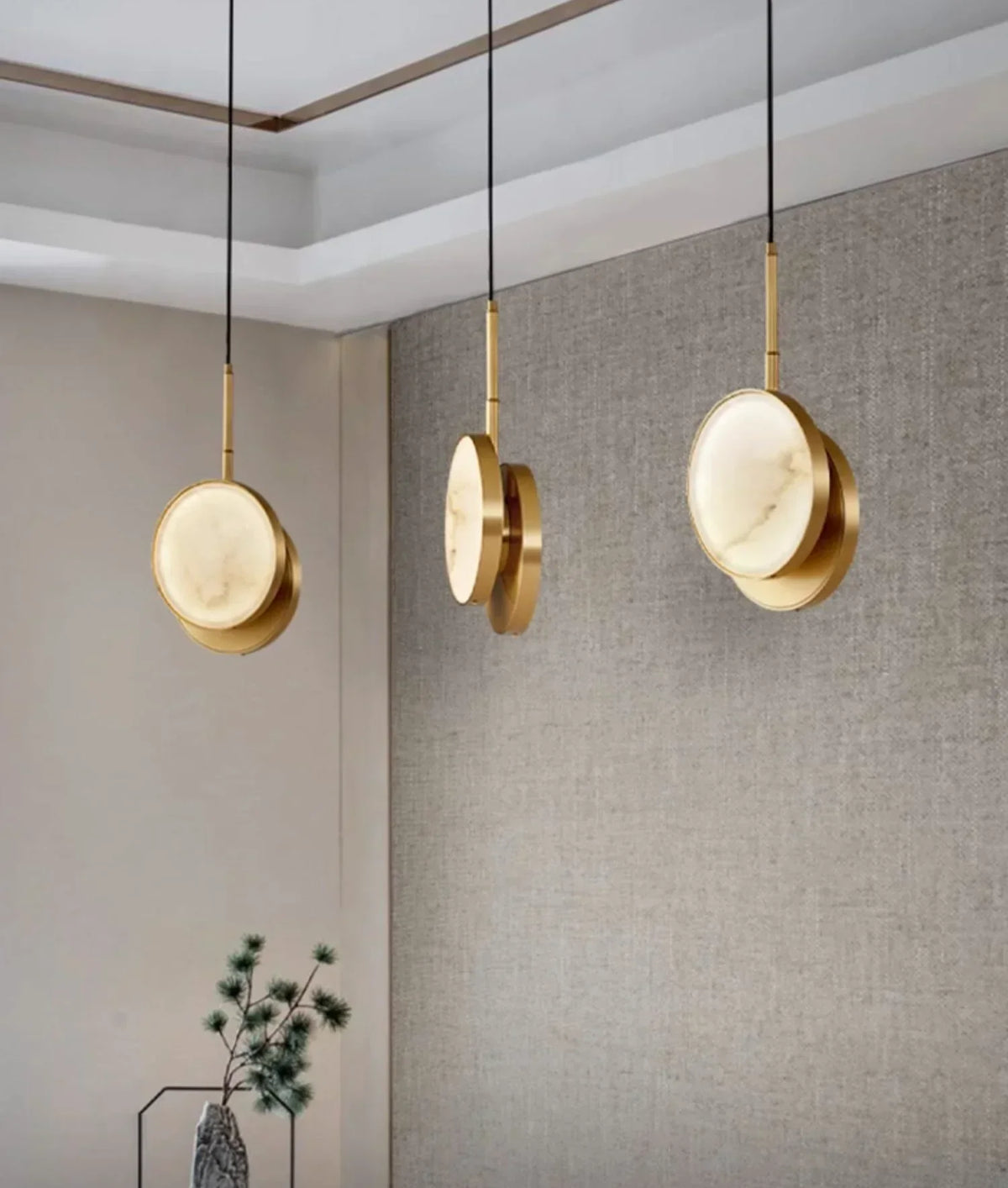 Alabaster Moonshade Pendant Light – Alabaster detail 16