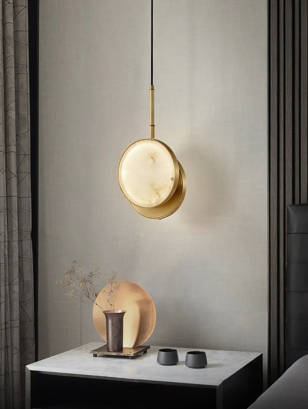 Alabaster Moonshade Pendant Light – Alabaster detail 13