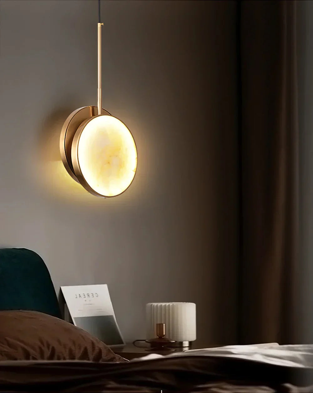 Alabaster Moonshade Pendant Light – Alabaster detail 14