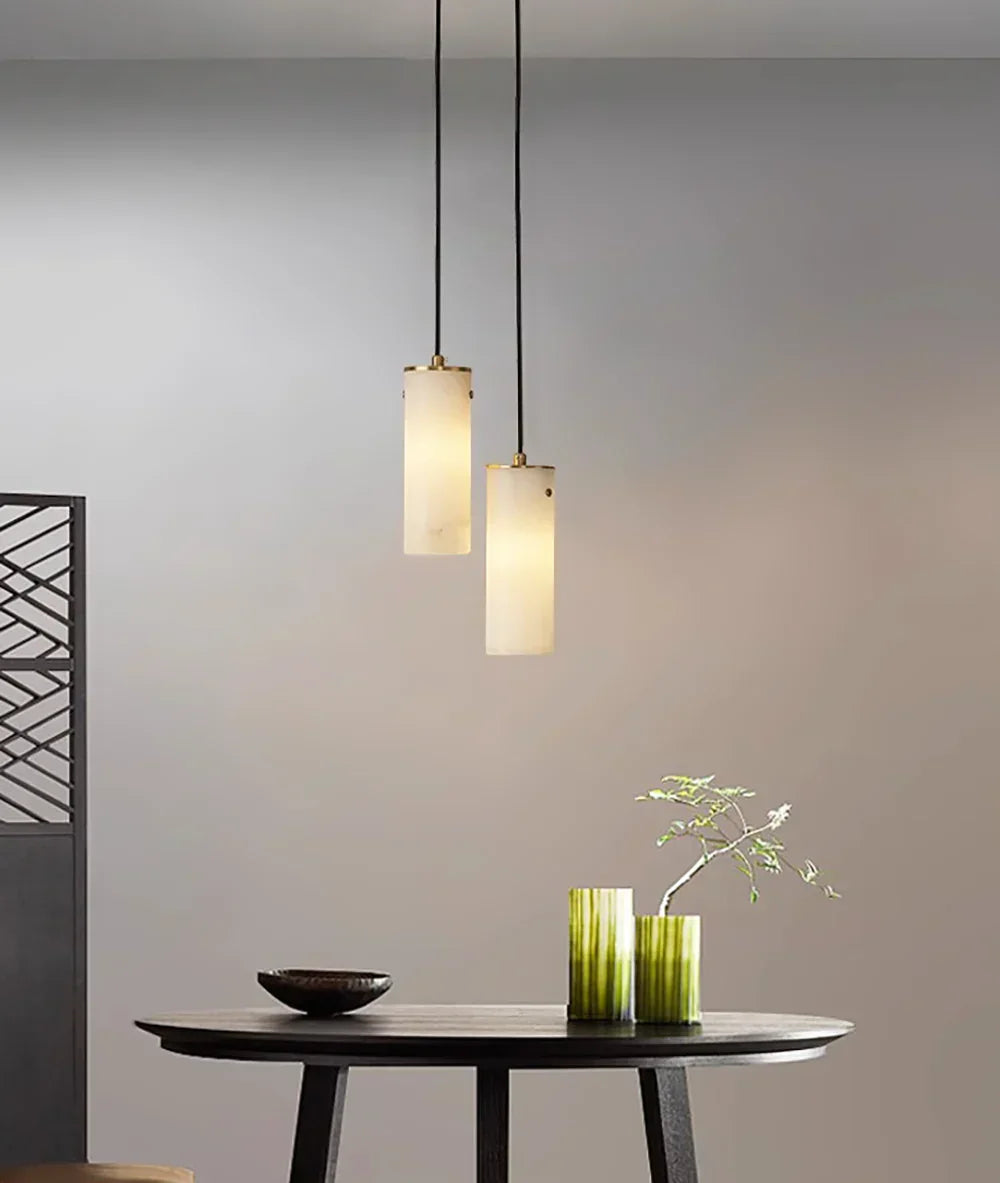 Alabaster Nula Vertical Pendant Light – Alabaster detail 5