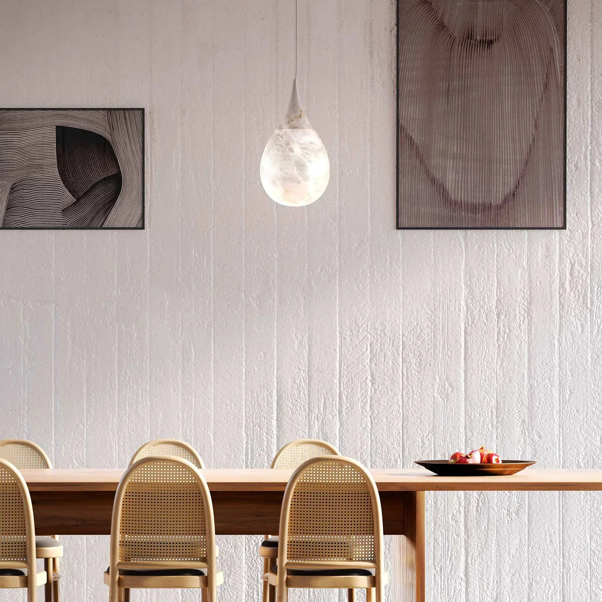 Alabaster Raindrop Pendant Light – Alabaster detail 5
