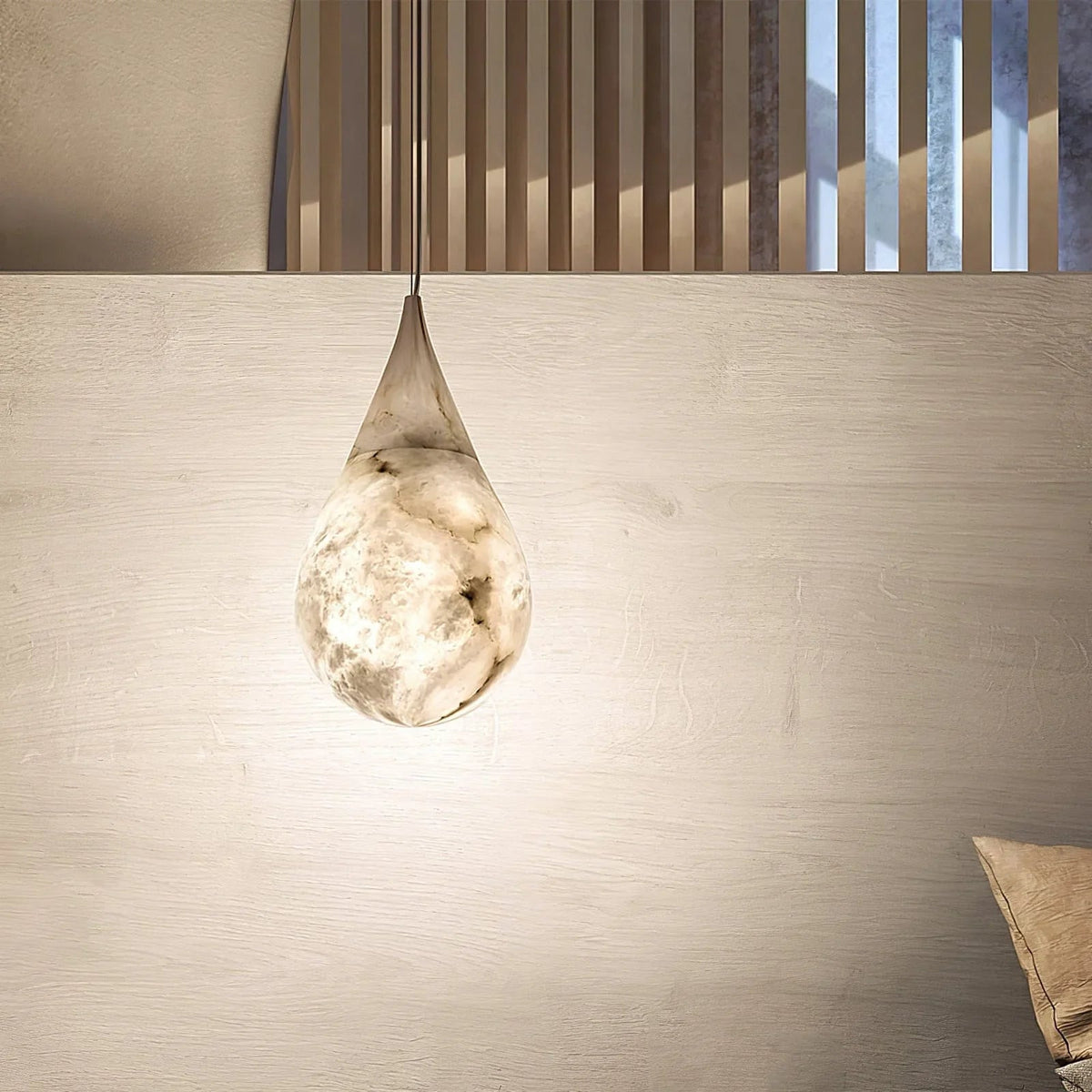 Alabaster Raindrop Pendant Light – Alabaster detail 11