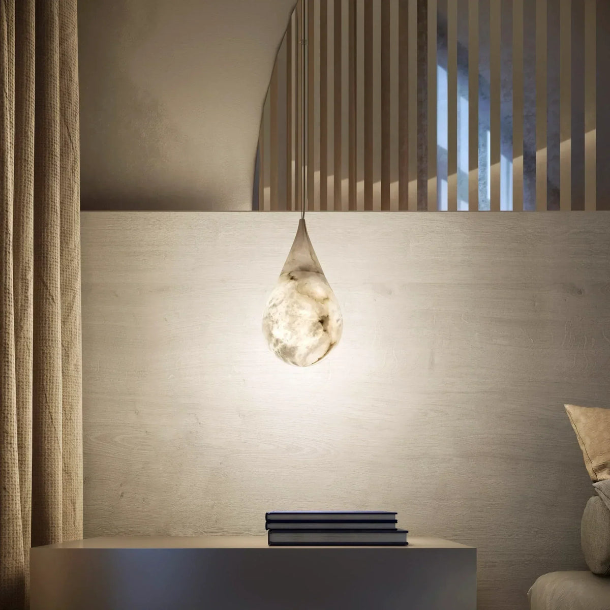 Alabaster Raindrop Pendant Light – Alabaster detail 12