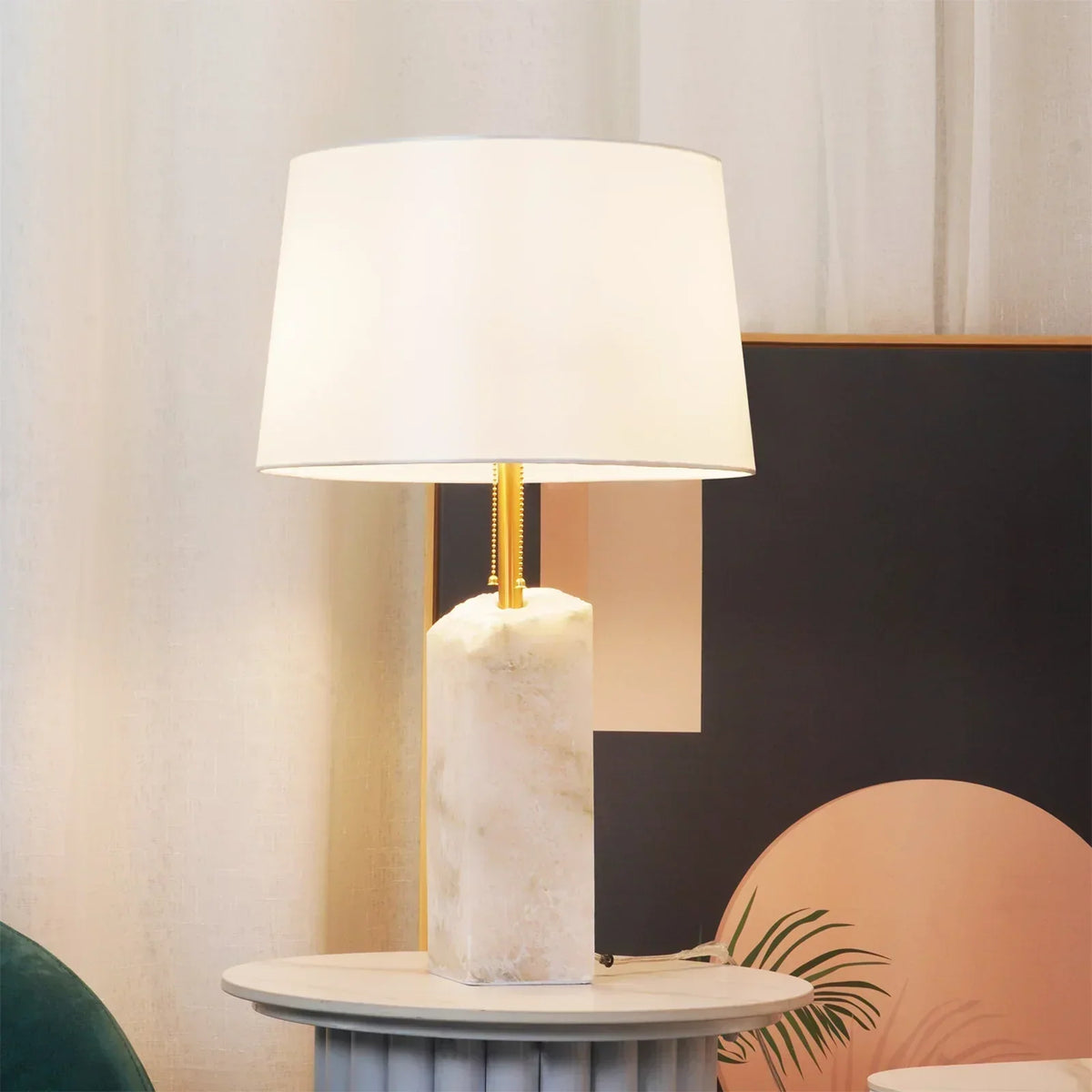 Alabaster Raw Fbric Table Lamp – Alabaster detail 4