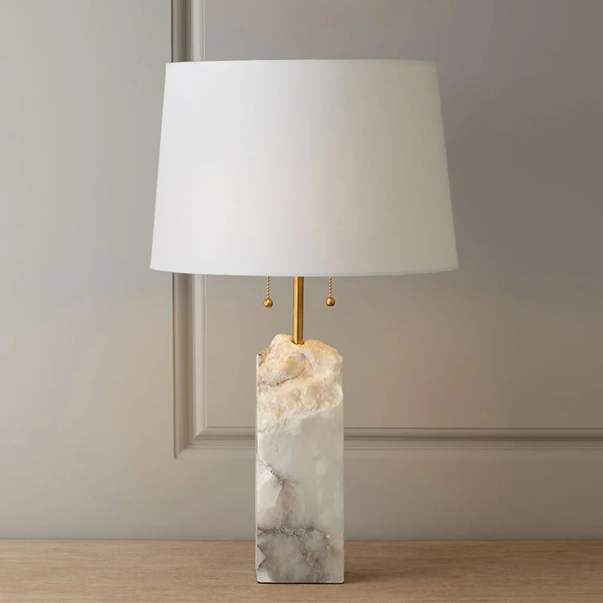 Alabaster Raw Fbric Table Lamp – Alabaster detail 6