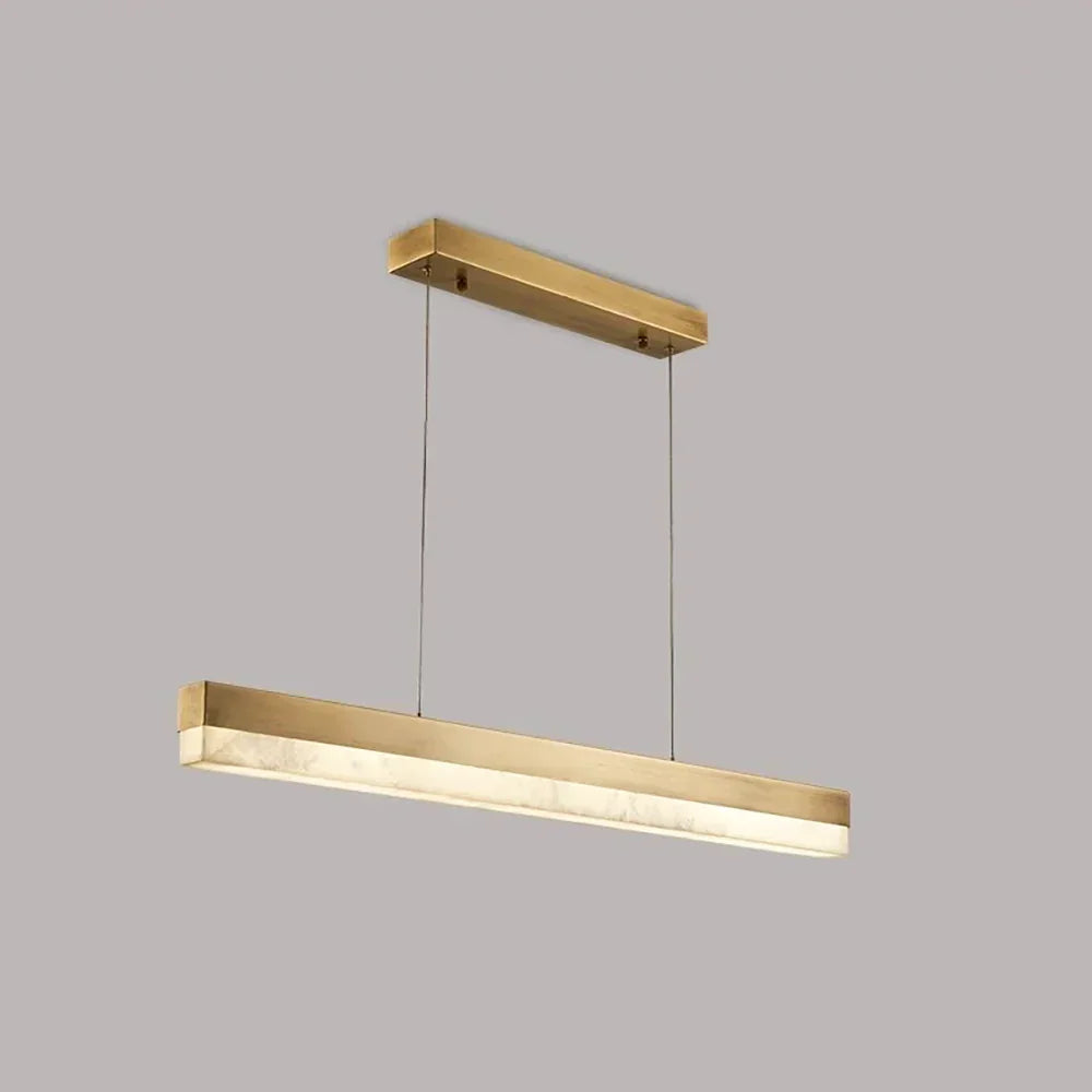 Alabaster Rectangle Linear Pendant Light – Alabaster detail 29