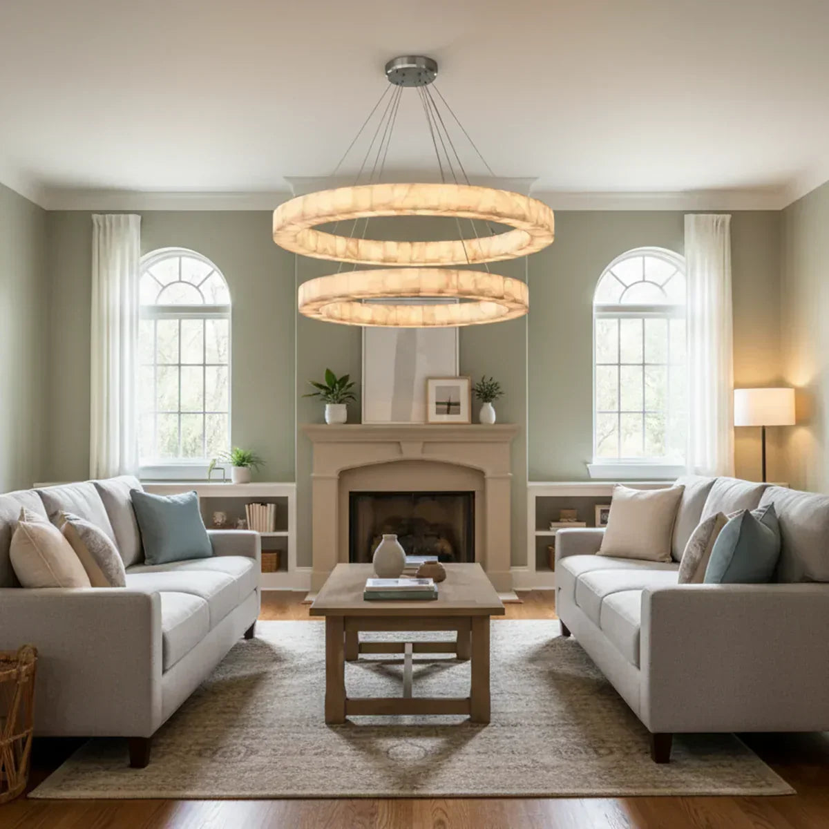 Alabaster Rivage Round Chandelier – Alabaster detail 7