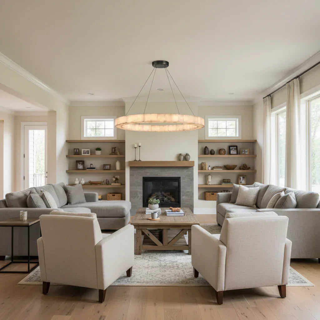 Alabaster Rivage Round Chandelier – Alabaster detail 9