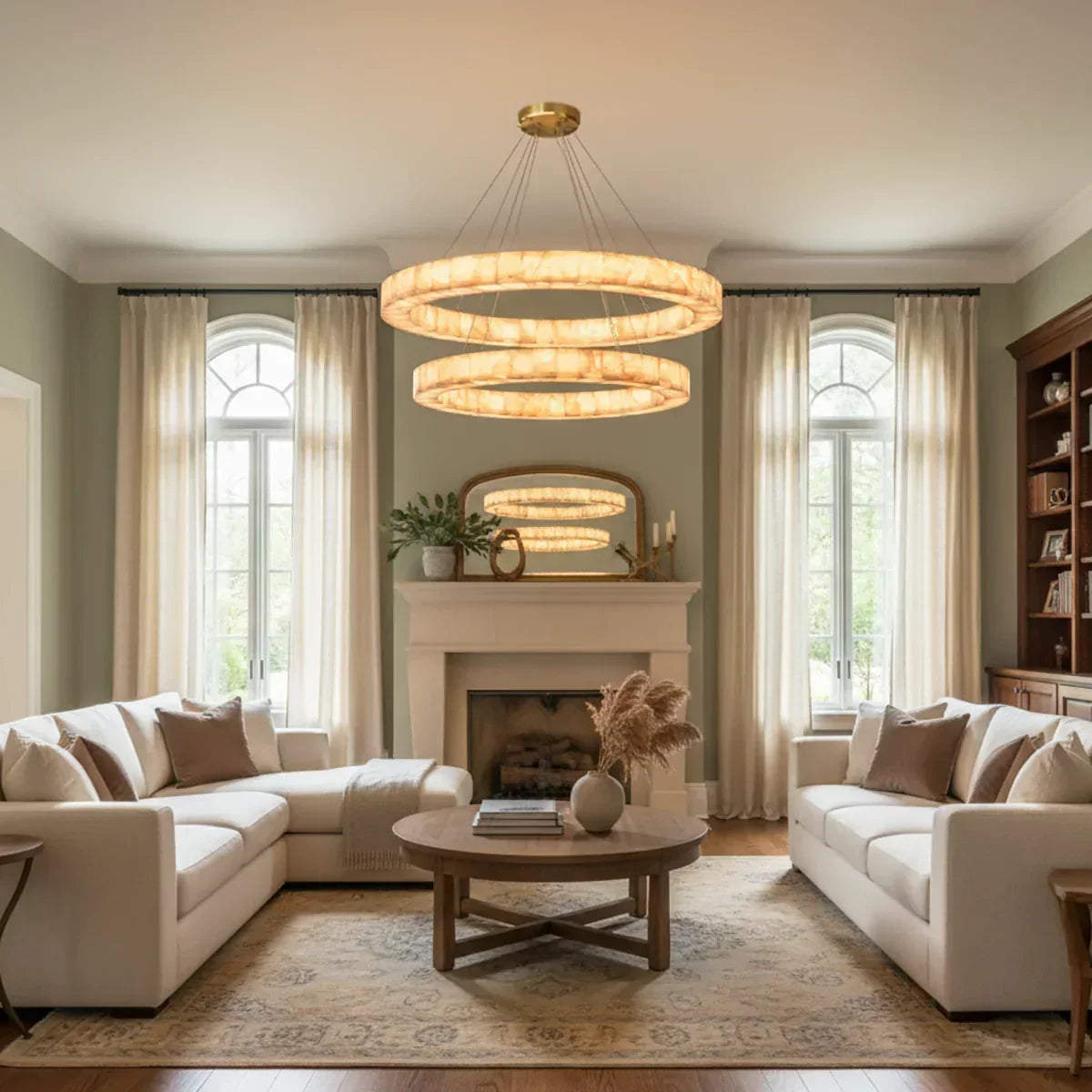 Alabaster Rivage Round Chandelier – Alabaster detail 10