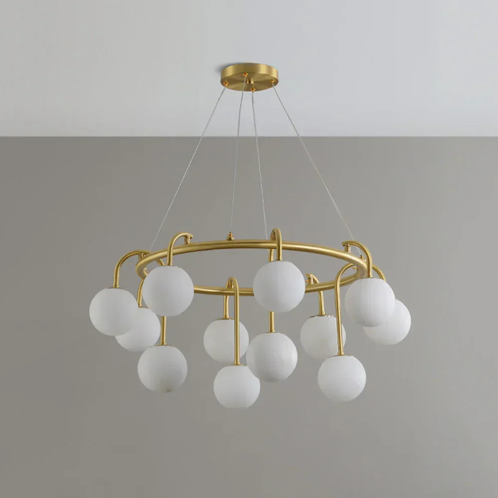 Alabaster Sphere Ring Chandelier – Alabaster detail 18