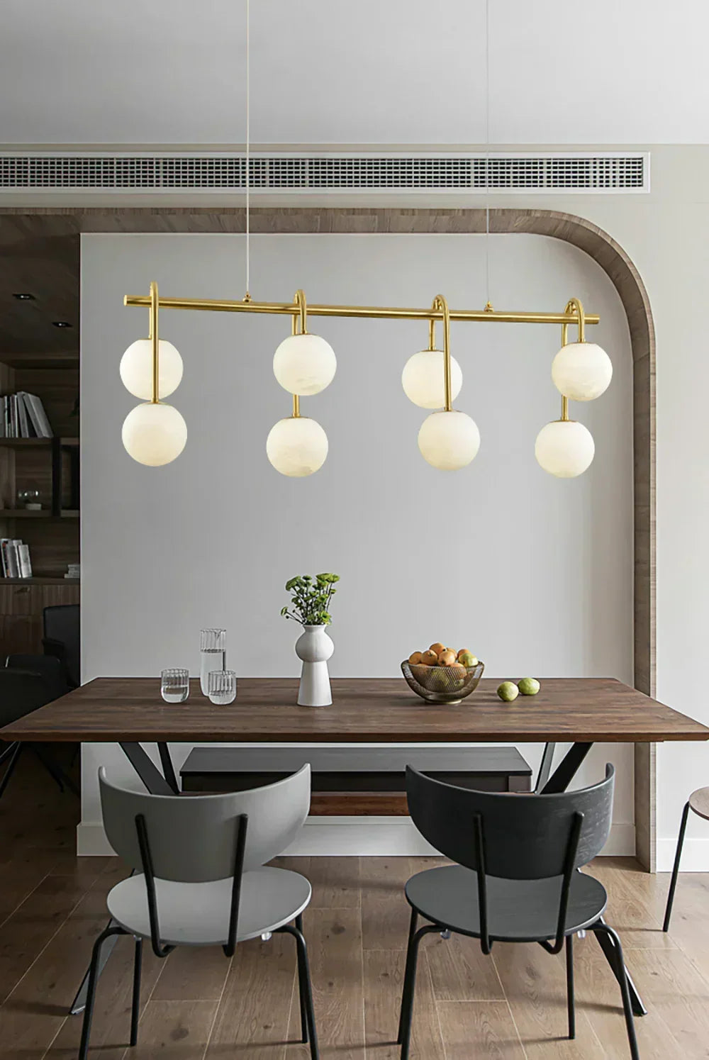 Alabaster Sphere Ring Chandelier – Alabaster detail 9