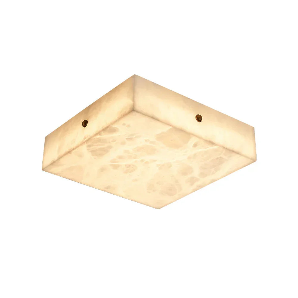 Alabaster Square Flushmount Ceiling Light – Alabaster detail 19