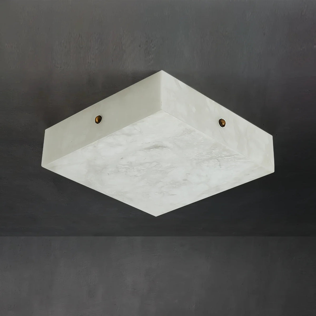 Alabaster Square Flushmount Ceiling Light – Alabaster detail 14