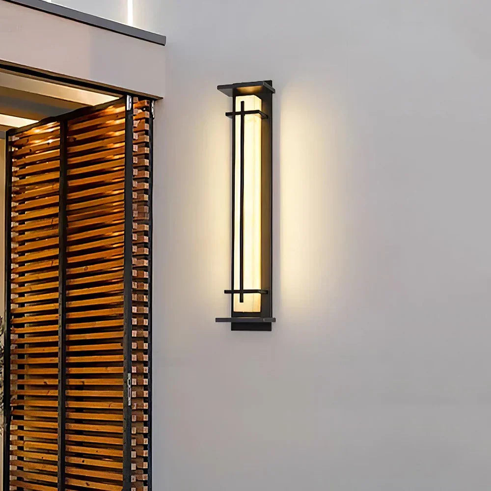 Imitation Alabaster Square Outdoor Wall Light – Alabaster detail 2