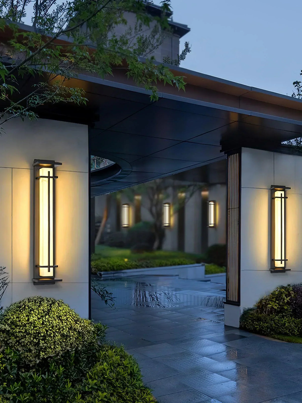 Imitation Alabaster Square Outdoor Wall Light – Alabaster detail 9