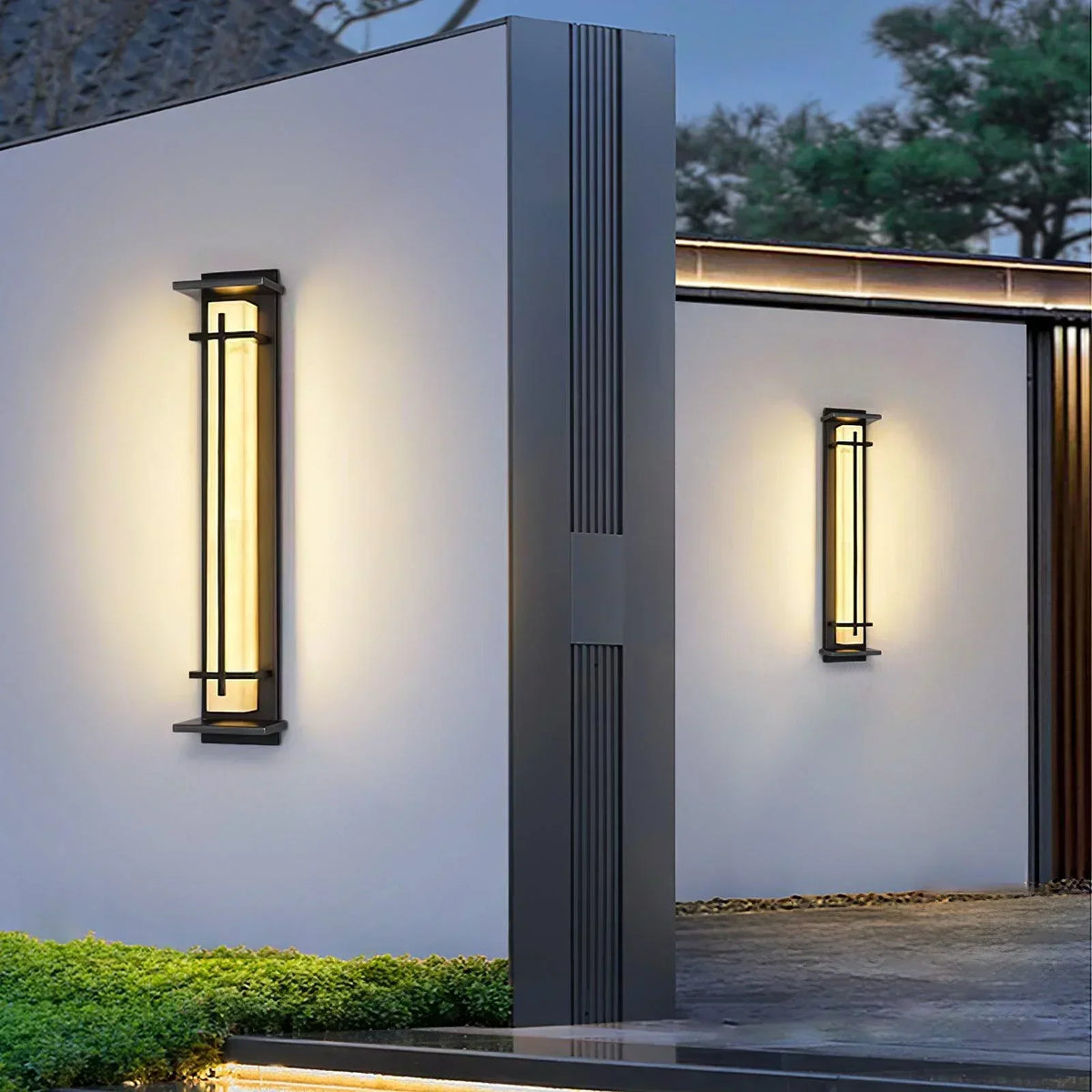Imitation Alabaster Square Outdoor Wall Light – Alabaster detail 11