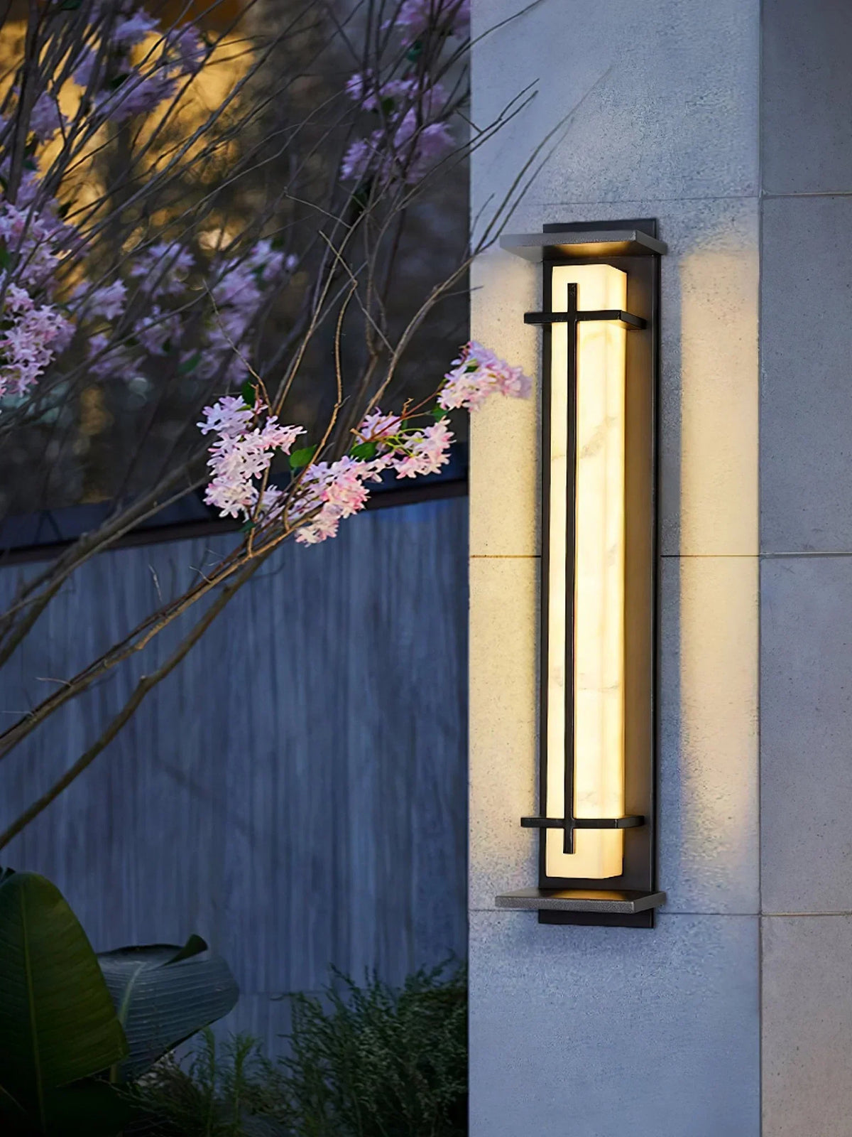Imitation Alabaster Square Outdoor Wall Light – Alabaster detail 12
