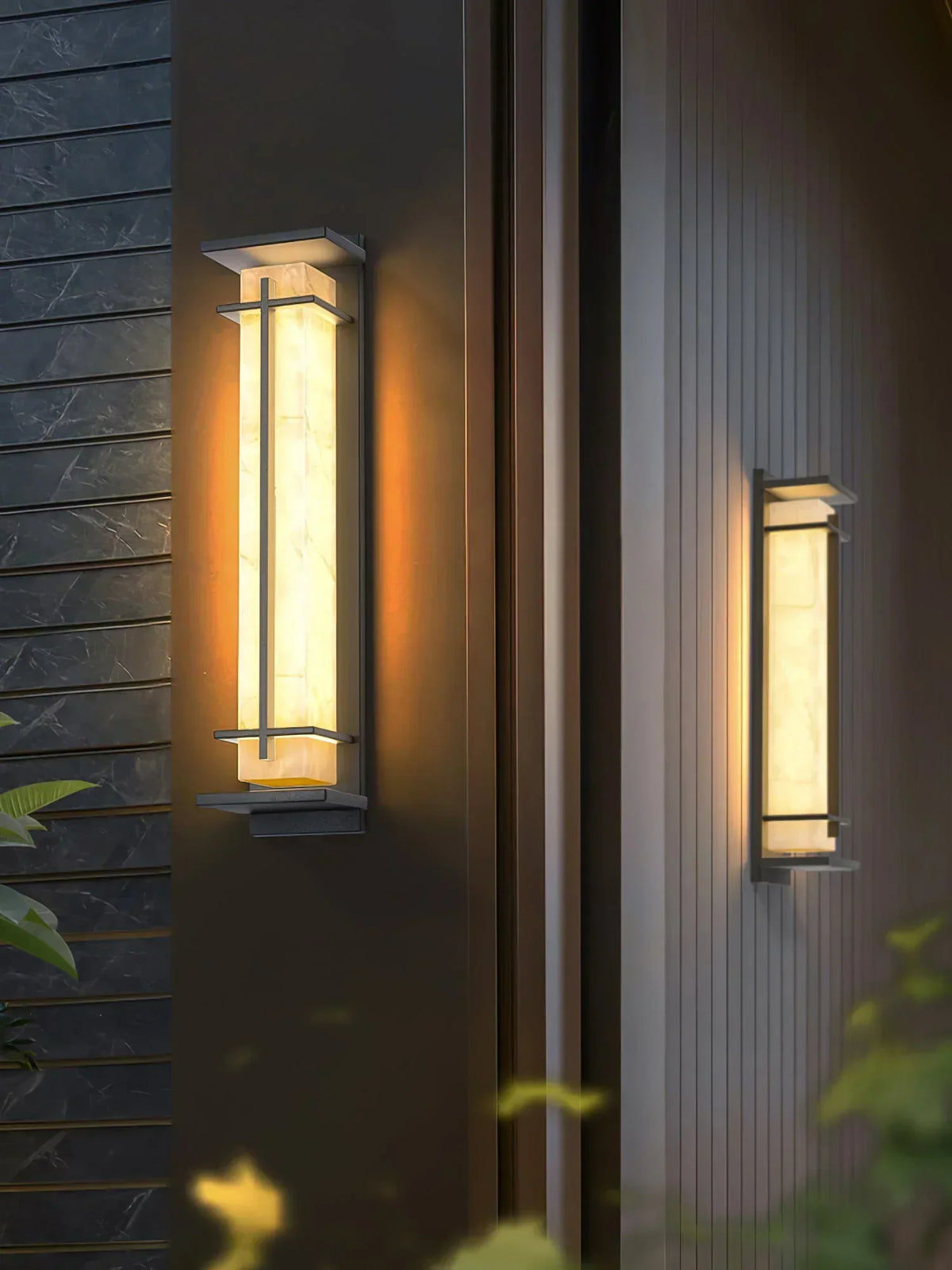 Imitation Alabaster Square Outdoor Wall Light – Alabaster detail 5