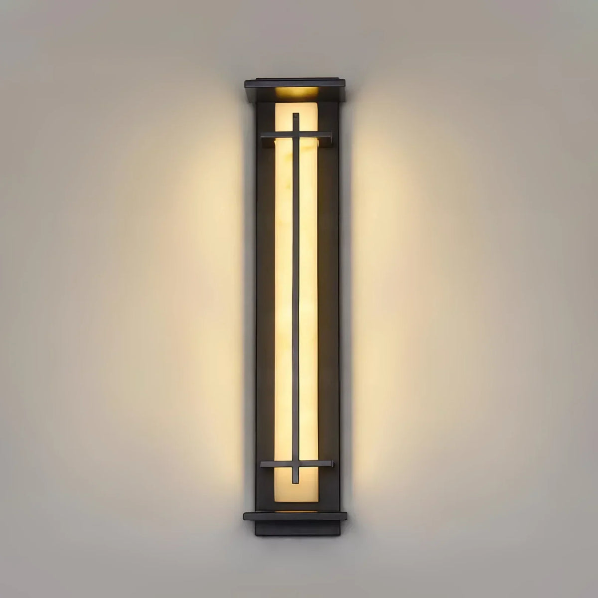 Imitation Alabaster Square Outdoor Wall Light – Alabaster detail 17