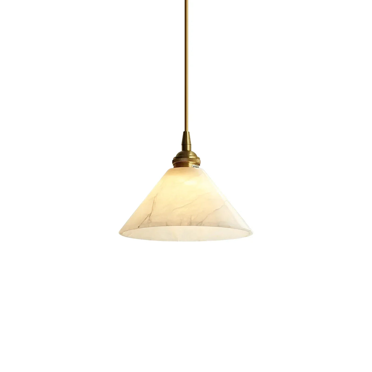 Alabaster Triangle Cone Pendant Light – Alabaster detail 13