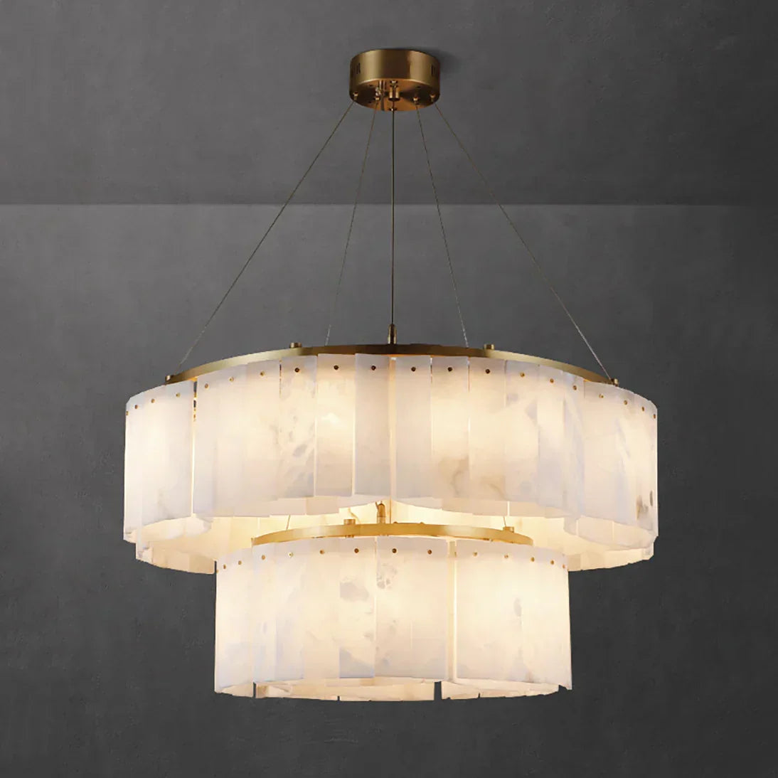 Alabaster Diamond Chandelier – Alabaster detail 16