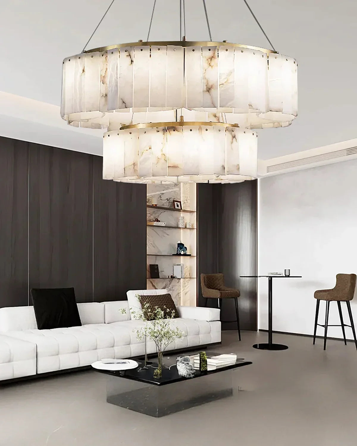 Alabaster Diamond Chandelier – Alabaster detail 6