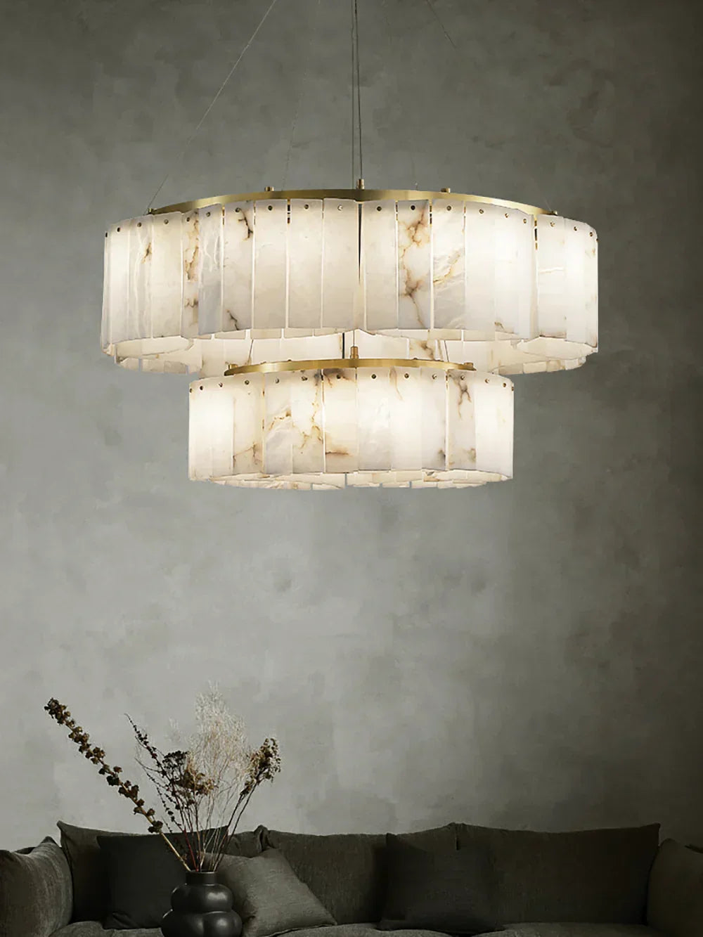 Alabaster Diamond Chandelier – Alabaster detail 9