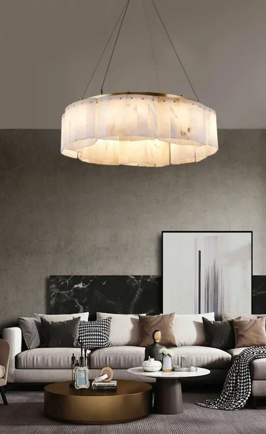 Alabaster Diamond Chandelier – Alabaster detail 7