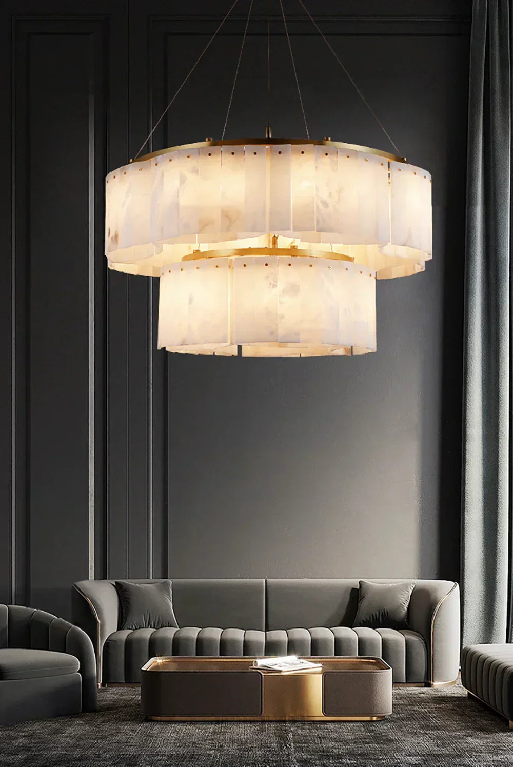 Alabaster Diamond Chandelier – Alabaster detail 10