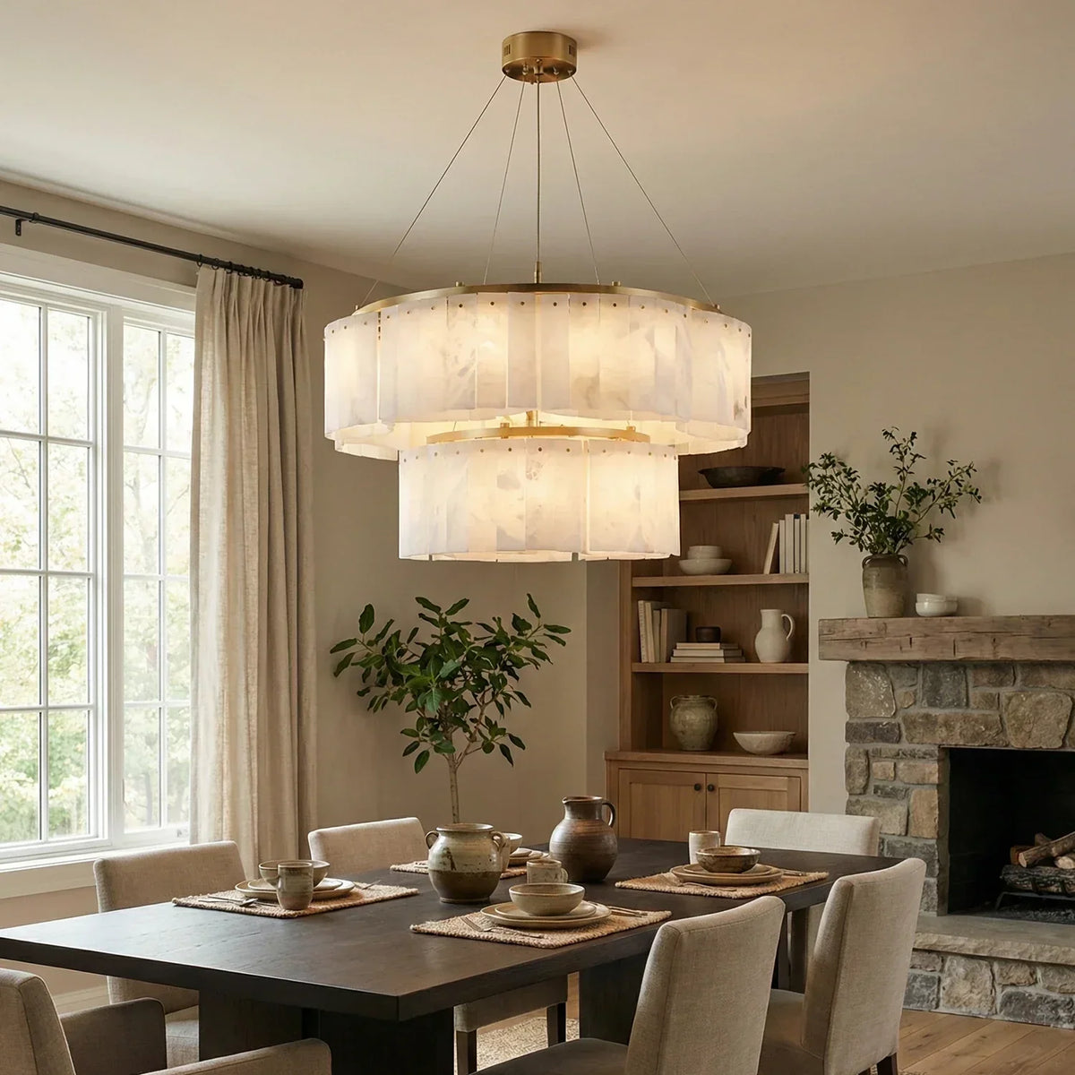 Alabaster Diamond Chandelier – Alabaster detail 2