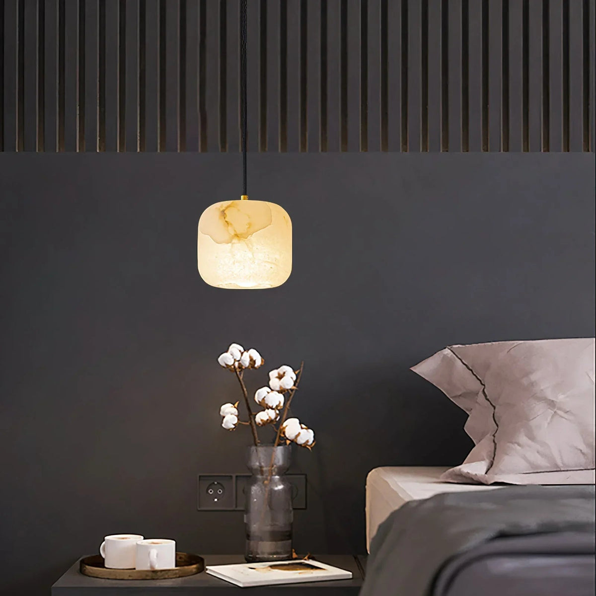 Alabaster Bedside Pendant Light – Alabaster detail 7