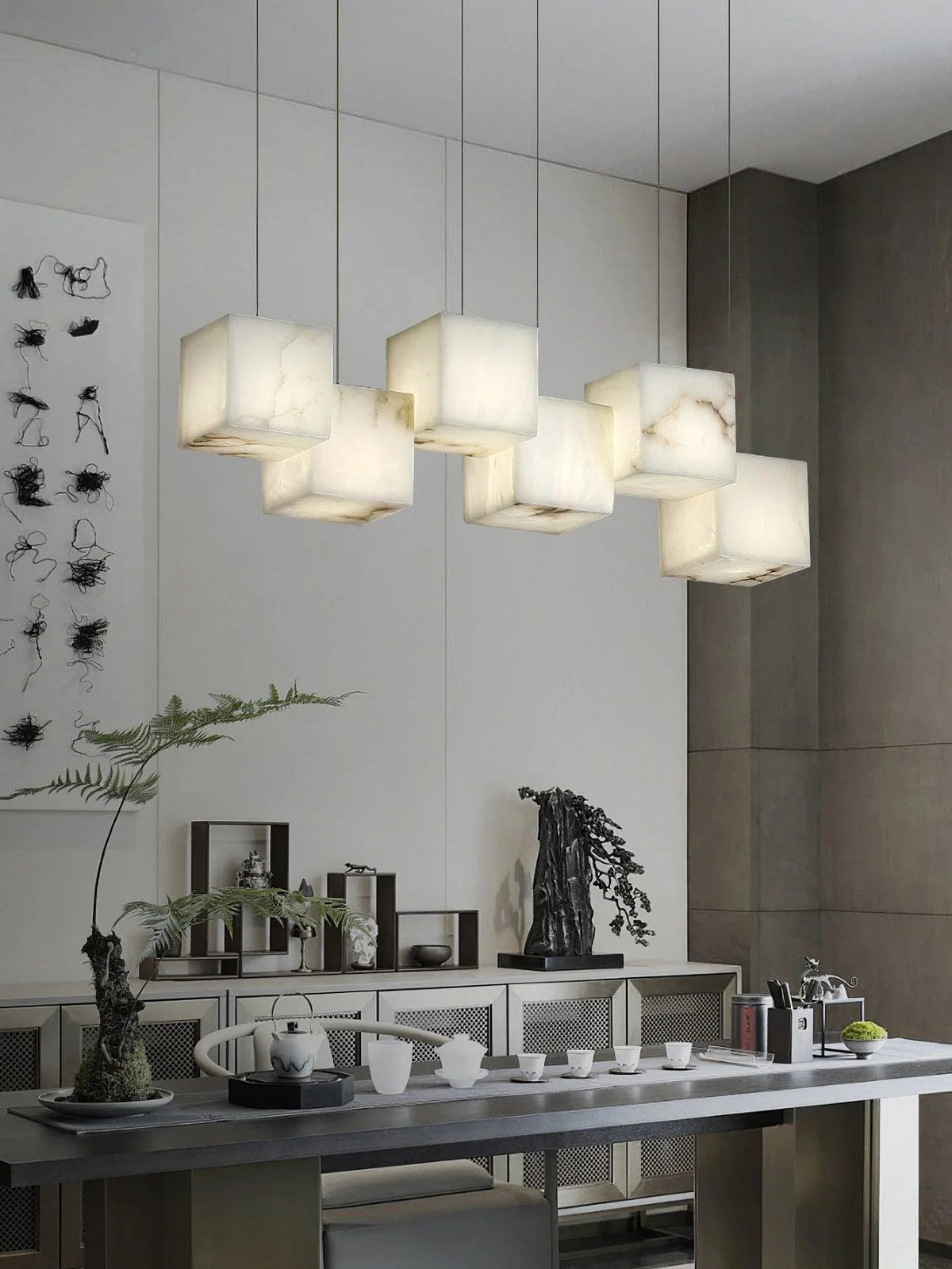 Alabaster Box Chandelier – Alabaster detail 25