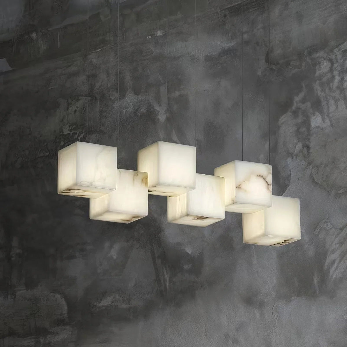 Alabaster Box Chandelier – Alabaster detail 40